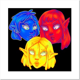 three faces Posters and Art